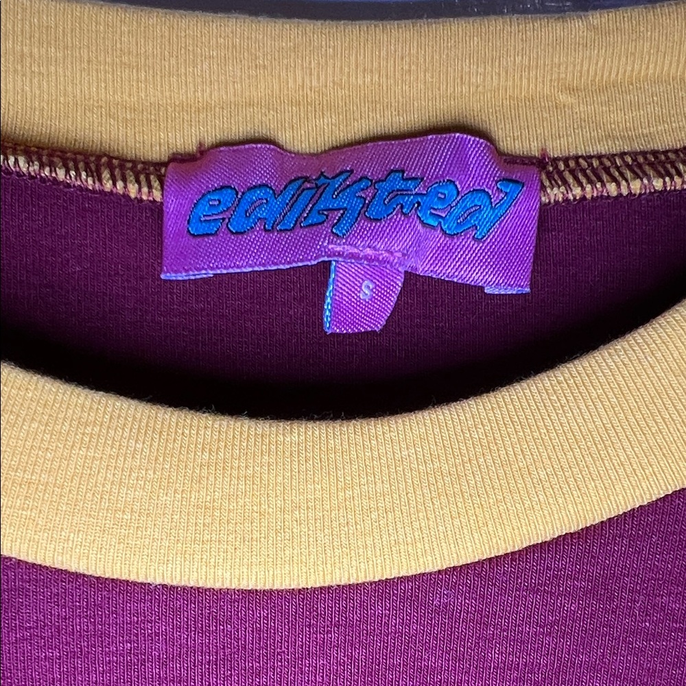 Edikted Maroon and Yellow Portugal Tee - Picture 2 of 4